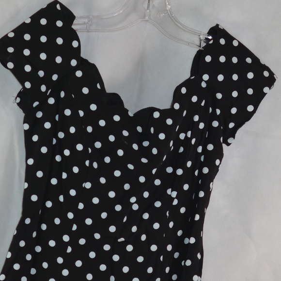 Joseph Ribkoff Polka Dot Dress SZ 5/6 - Picture 3 of 8